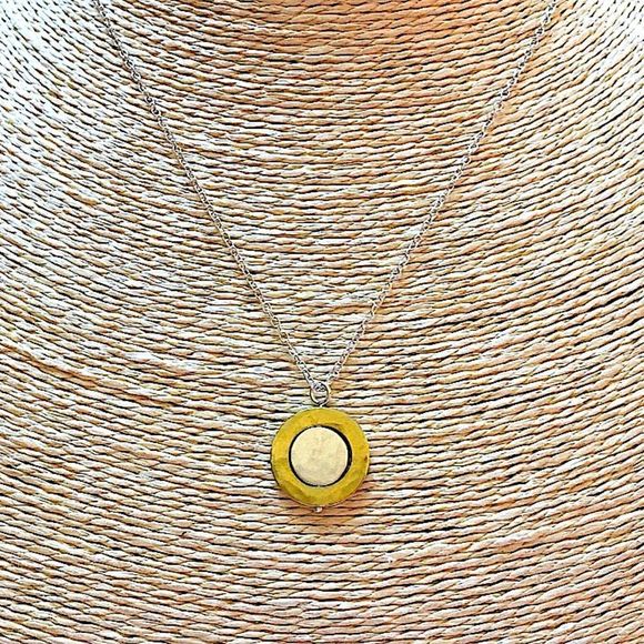 Silpada Silver Gold Two Tone Two-Sided Convertible 4-Way Pendant Necklace N3432 - Picture 13 of 15